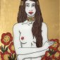 Girl with Golden Flowers